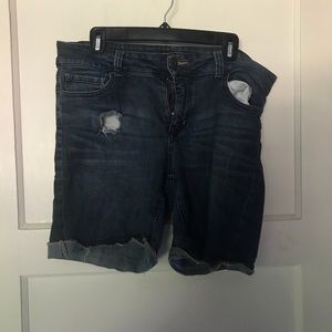 Plus Size Denim Shorts